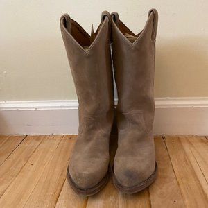Frye Suede Cowboy Cowgirl Boots